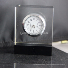 Reloj de mesa de cristal de diseño simple reloj de cristal personalizado